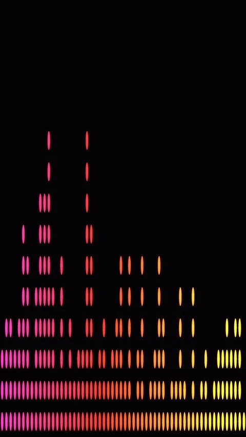 Vertical Pink Audio Spectrum Dot Matrix Music Visualizer Loop 2 Stockbeeldmateriaal 339135307