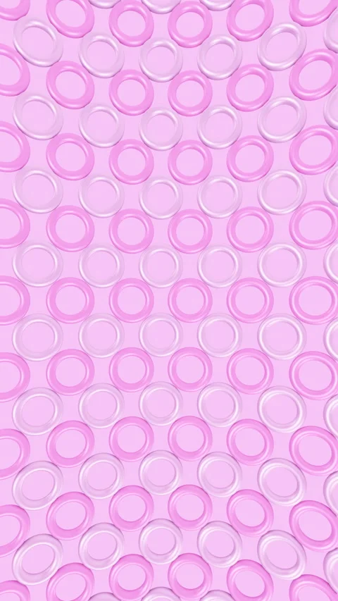 Vertical pink gradient glossy moving circles array loop animation backgound Stock Footage 246765401