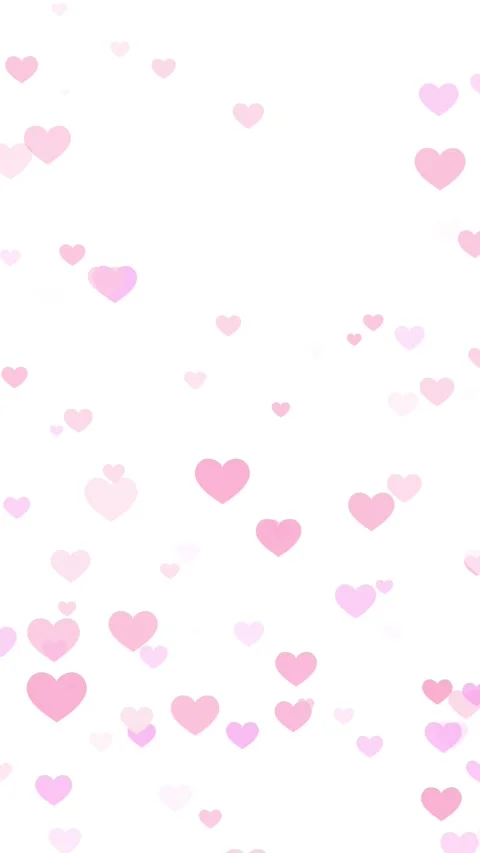 Vertical Pink Heart Particle Animation Loop White Background Stock Footage 340955084