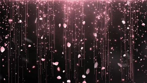 Vertical Pink Rain Light and Falling Rose Petals Loop Background 스톡 동영상 320774351