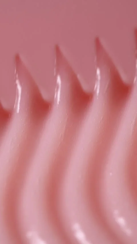 Vertical pink smooth eye, makeup skin cream texture, beauty facial cosmetic mask Stock Footage 316037099