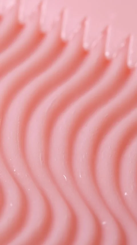 Vertical pink smooth eye, makeup skin cream texture, beauty facial cosmetic mask Stock Footage 316739739