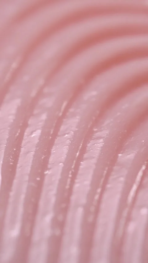 Vertical pink smooth eye, makeup skin cream texture, beauty facial cosmetic mask Stock Footage 318127913