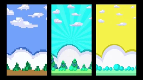 Vertical Pixel 8-bit BackGround Stock After Effects