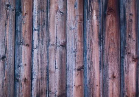 Vertical planks weathered rustic scorched dark surface base substrate Stock Photos
