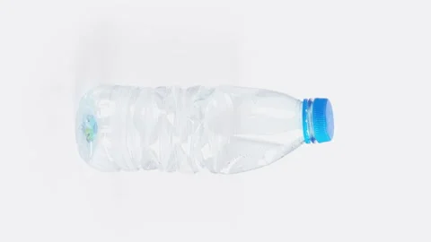 Vertical Plastic bottle crushing loop Stock Footage 170002557