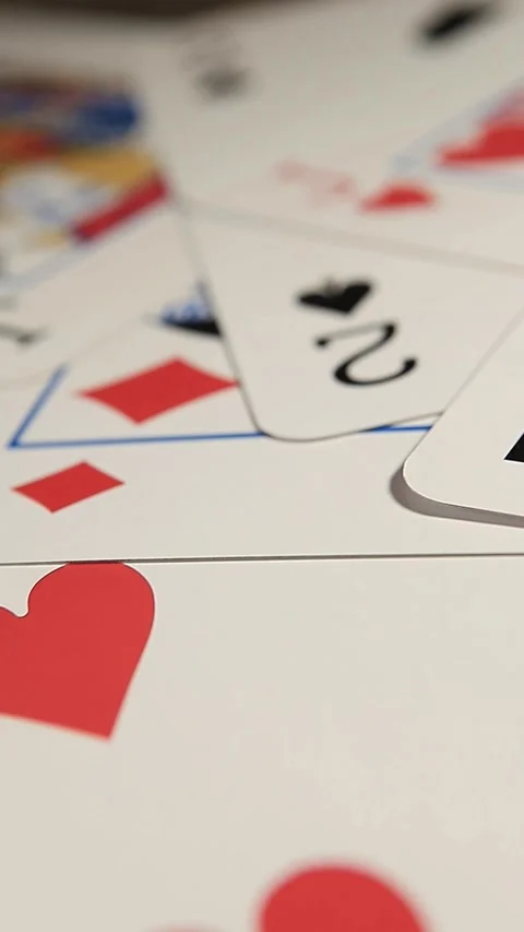 Vertical playing card background Stock Footage 263436602