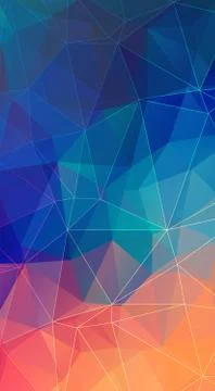 Vertical polygonal Background for your smartphone. Stock Illustration