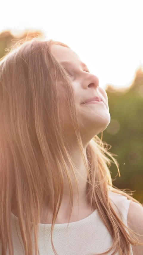 Vertical Portrait of a Girl Stock Footage 316917229