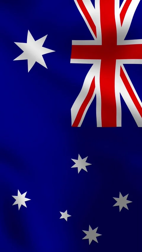 Vertical, portrait video waving flag of Heard Island and McDonald Islands. 動画素材 294748519