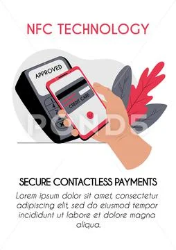 Nfc tag stock illustration. Illustration of mobile, business