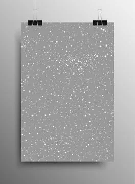Vertical Poster. Falling Snow. Ash, Cinder. Stock Illustration