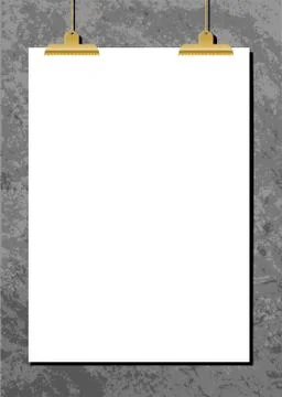 Vertical Poster Mockup Stock Illustration