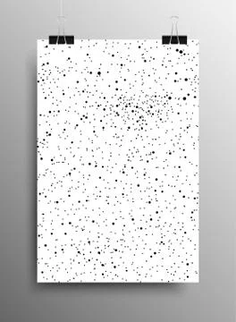 Vertical Poster. Snow Falling. Ash, Cinder. Stock Illustration