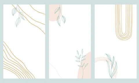 Vertical posters in boho style Stock Illustration