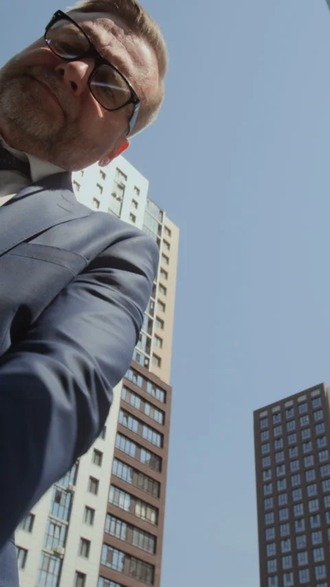 Vertical Pov of Middle Aged Businessman Grabbing Briefcase from Car Trunk Stock Footage 343375697