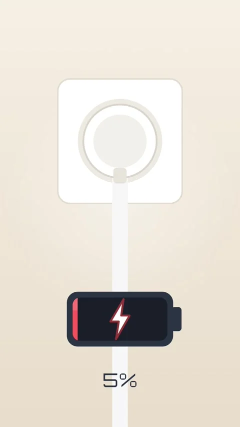 Vertical power plug inserted into a wall socket with a spark and a battery Vídeo Stock 348617994