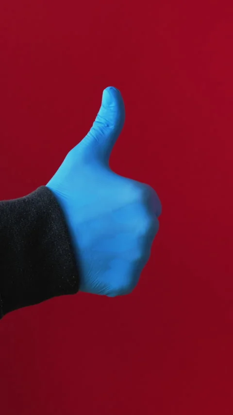 Vertical present delivery holiday gift thumb up Stock Footage 255546885