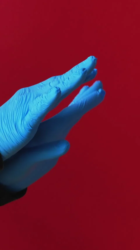 Vertical present handing pandemic hygiene man Stock Footage 255523985