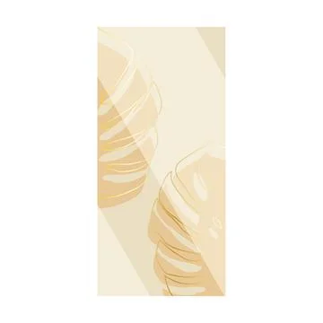 Vertical Print template invitation card for celebration with monstera tropi.. Illustrazione stock