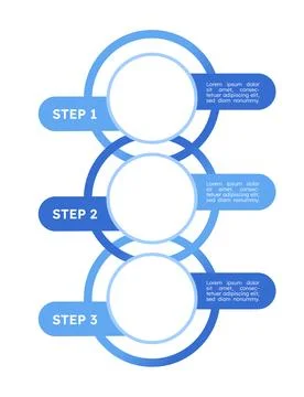 Vertical process empty infographic template Stock Illustration