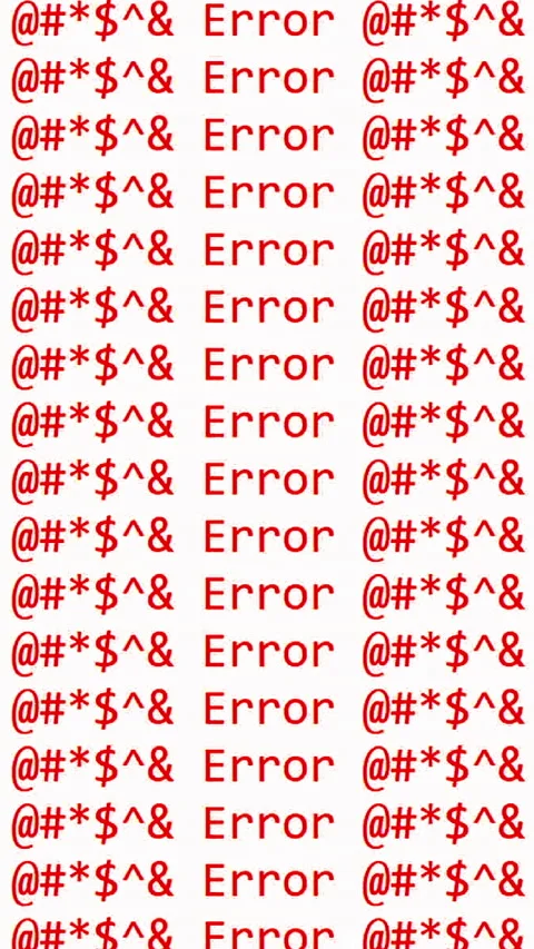Vertical program error code failure script text Vidéo 237507214