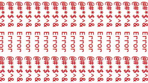 Vertical program error code failure script text Stock Footage 242990943