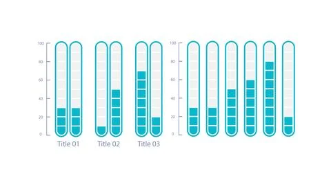 Vertical progress infographic chart design template set Illustrazione stock