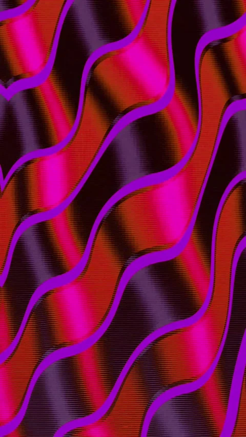 A vertical psychedelic waveform vintage moving pulsing waves contrast colorful Video stock 259892010