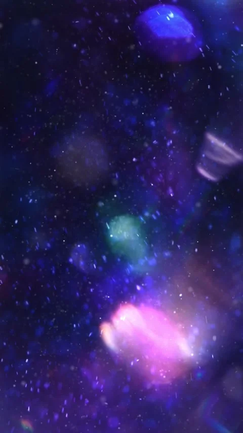 Vertical Purple Lights with Snow Particles 4K Loop Stock Footage 268651584