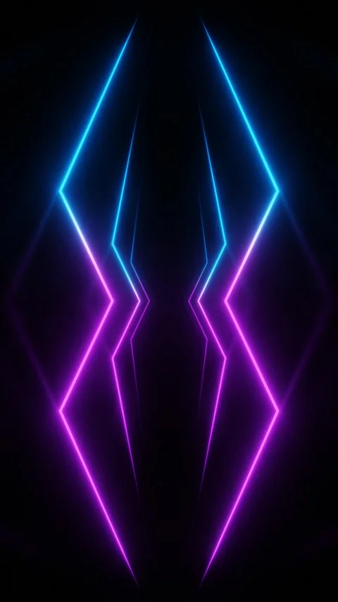 Vertical purple neon rectangles tunnel loop animation background Stock Footage 303499010
