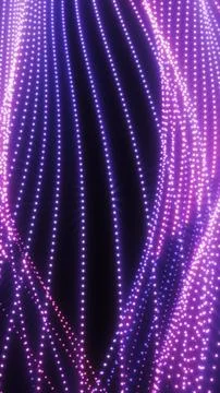 Vertical purple particle streams with glowing dotted light trails, forming .. イラスト素材