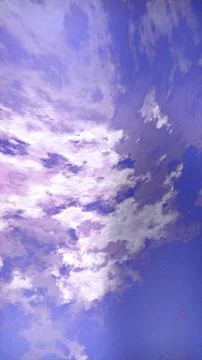 Vertical Purple Sky with White Clouds Abstract Background イラスト素材