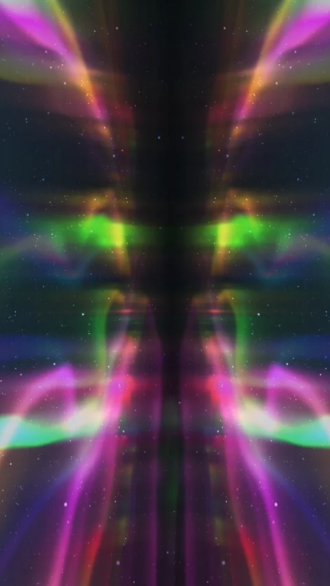 Vertical Rainbow Lights Abstract Background 4K Loop Stock Footage 268652126