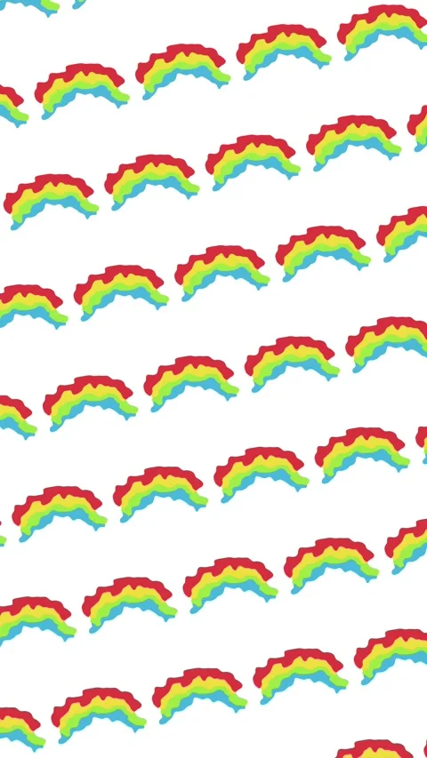 Vertical Rainbow seamless pattern looping animation Stock Footage 342037002