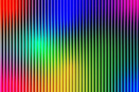 Vertical Rainbow Stripes With Subtle 3D Effect And Shadows lines color Stock Illustration