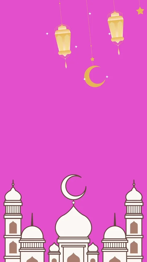 Vertical Ramadan Kareem video, lantern moon mosque symbol, animated graphics Stock Footage 299258547