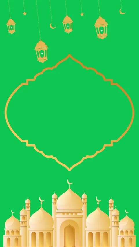Vertical Ramadan Kareem video, lantern moon mosque symbol, animated graphics Stock Footage 299259643