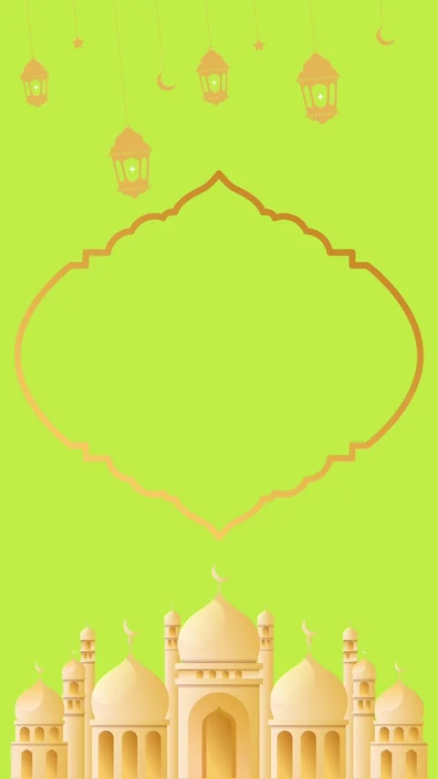 Vertical Ramadan Kareem video, lantern moon mosque symbol, animated graphics Stock Footage 299259983
