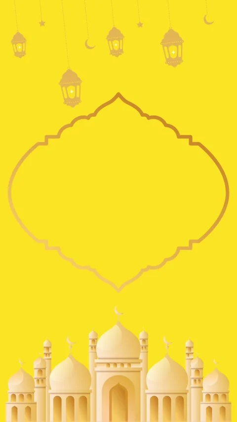 Vertical Ramadan Kareem video, lantern moon mosque symbol, animated graphics Stock Footage 299260042