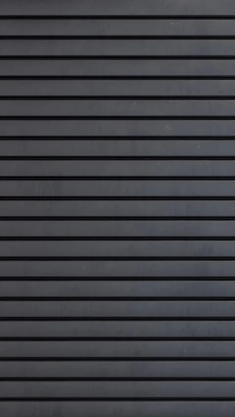 Vertical Realistic 3D Metal Roller Shutter 4K Loop Alpha Stock-Footage 342950781