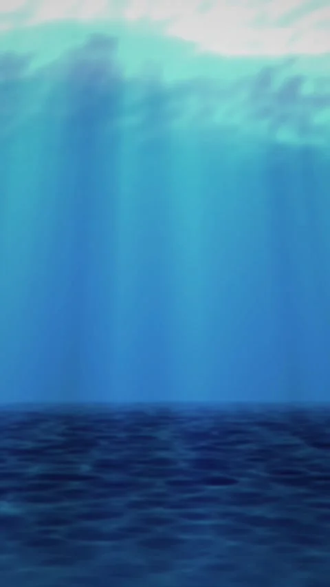 Vertical Realistic Underwater Sun Light Rays 4K Loop Stock Footage 339769635