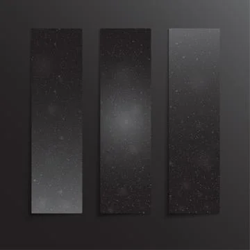 Vertical Rectangle Black Banners. Snow, Winter. Illustrazione stock