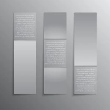 Vertical Rectangle Grey Paper Banner. Mockup. Stock Illustration