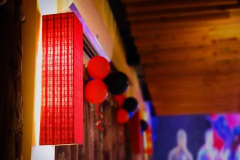 Vertical rectangular fancy lamp Stock Photos