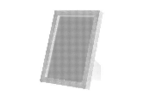 Vertical rectangular frame composed of black halftone dots with light strea.. 스톡 일러스트