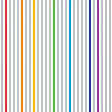 Vertical rectangular gray and rainbow lines, seamless pattern Illustrazione stock