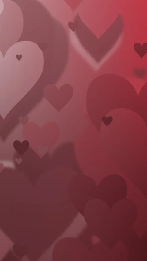Vertical Red and White Hearts Transition with Alpha Channel for Social Media Stock Footage 328443583