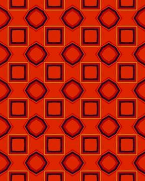 Vertical red background with patterned shapes Stock Illustration