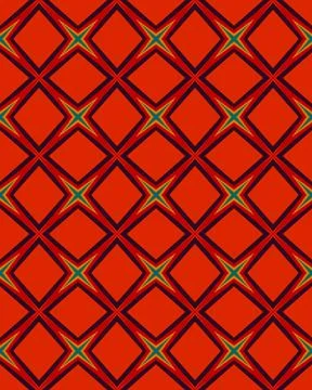 Vertical red background with patterned shapes Stock Illustration